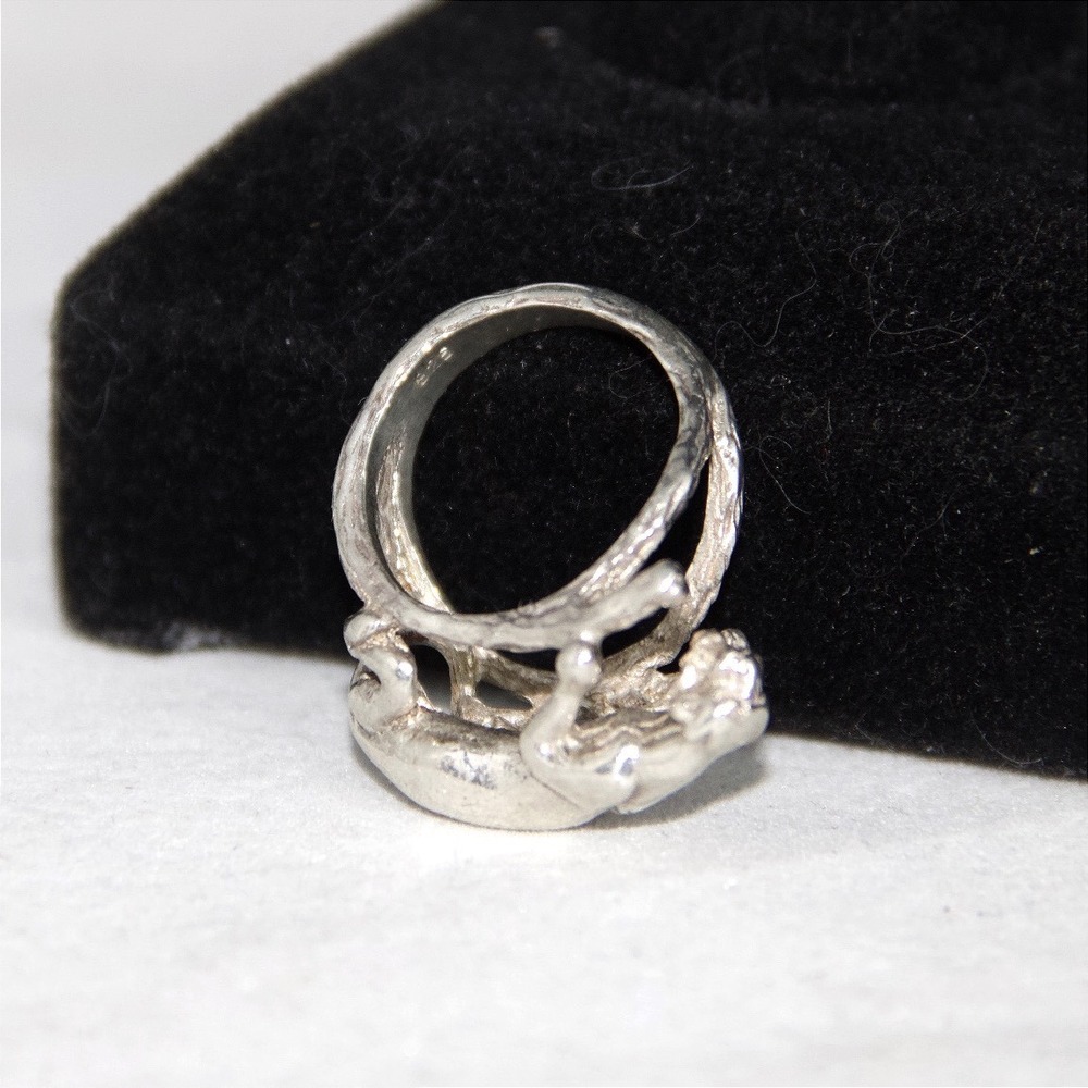925 Sterling Silver Panther Ring Animal Branch Double Band Size 6.5 Big Cat - Picture 4 of 9